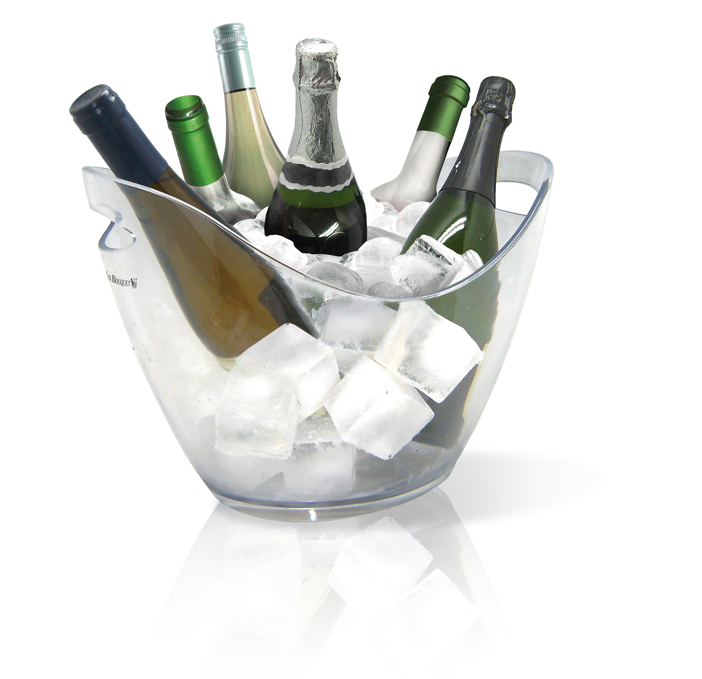 Vin Bouquet Прозрачен охладител за бутилки "ICE BUCKET" - за 6 бутилки